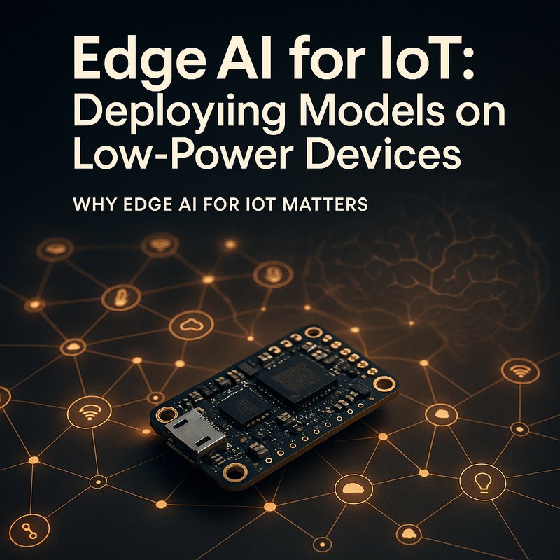 Edge AI for IoT deployment diagram showing low‑power device integration