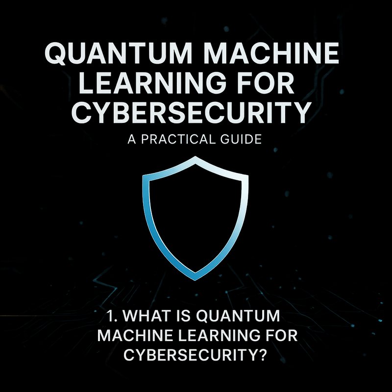 Quantum Machine Learning for Cybersecurity diagram showing quantum circuits and classical ML integration