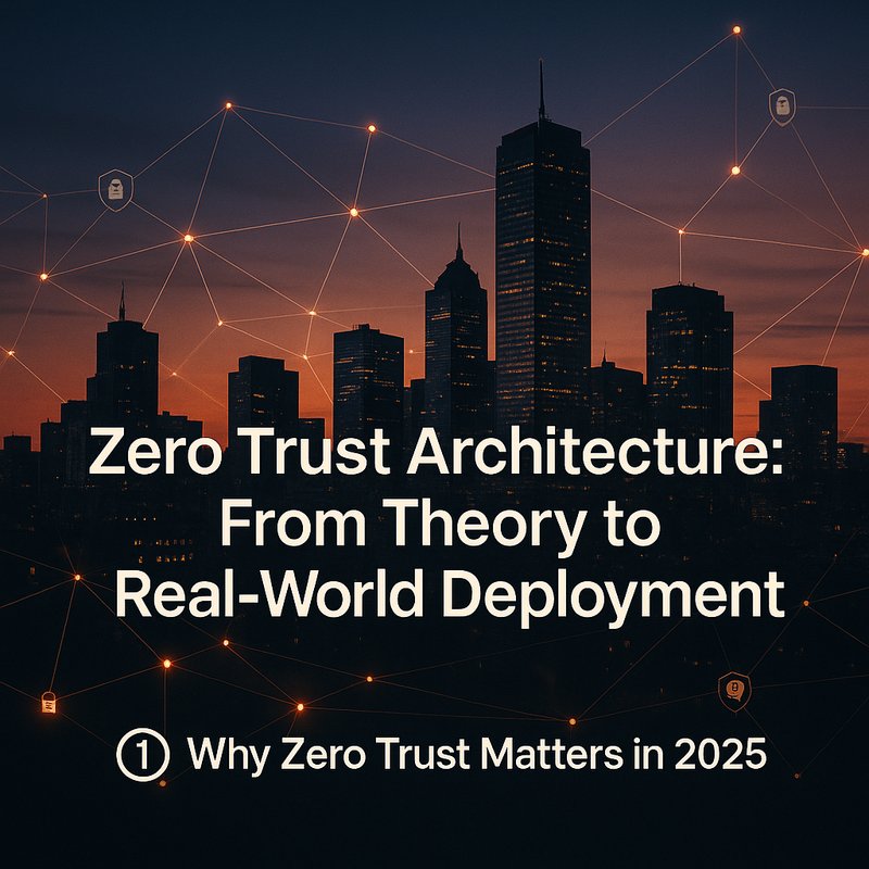 Zero Trust Architecture diagram illustrating continuous verification and micro‑segmentation layers