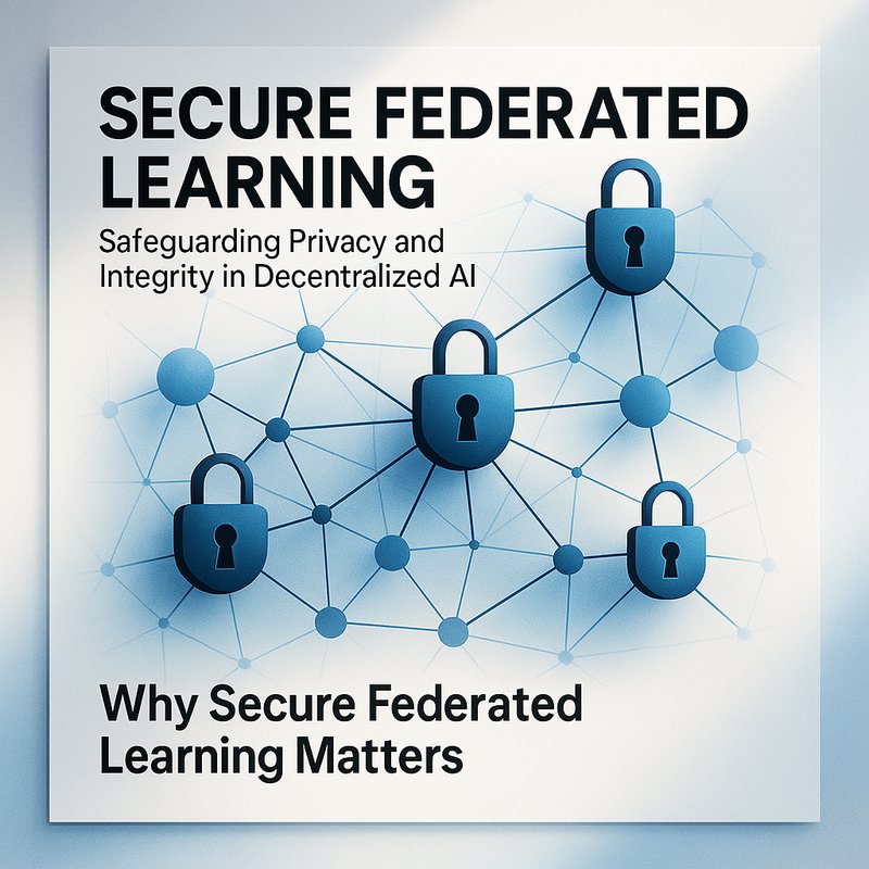 Secure Federated Learning workflow diagram with encryption and differential privacy layers