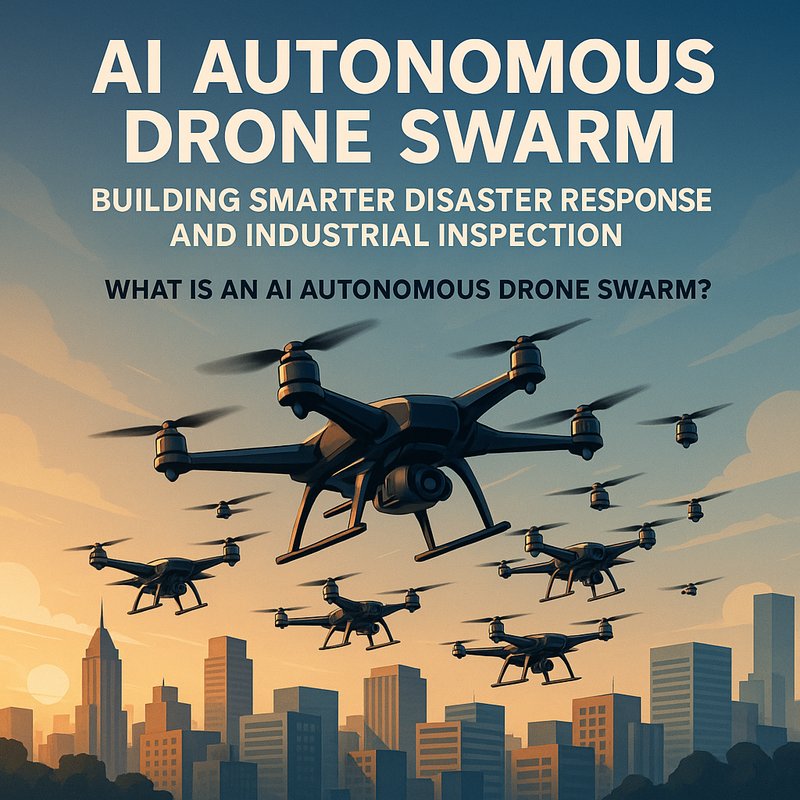 AI autonomous drone swarm detecting wildfire hotspots