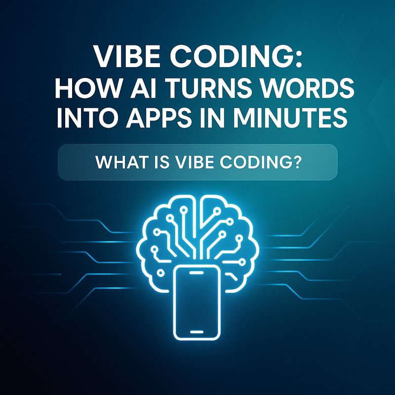 vibe coding concept showing AI writing code from natural language prompt
