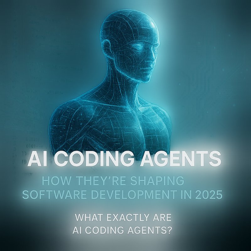 AI coding agents illustration showing a developer and an AI assistant collaborating on a code editor
