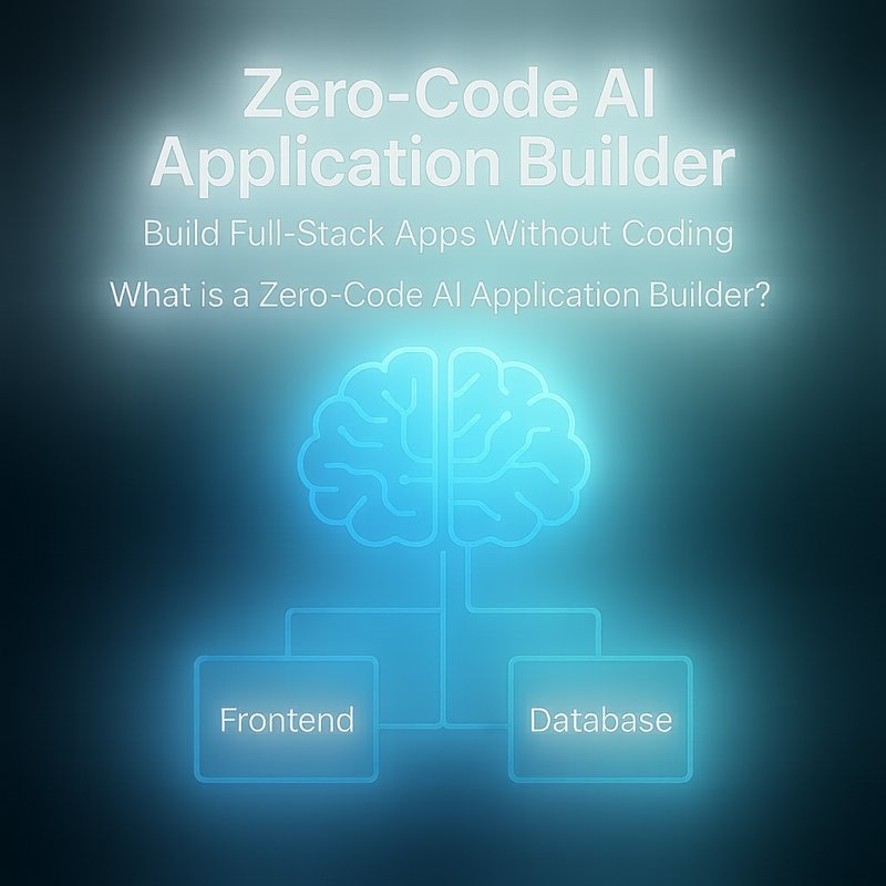 zero‑code AI application builder interface screenshot