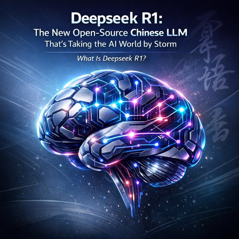 Deepseek R1 open‑source Chinese language model illustration