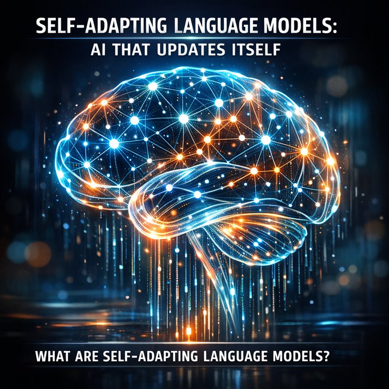 Illustration of Self‑Adapting Language Models in action