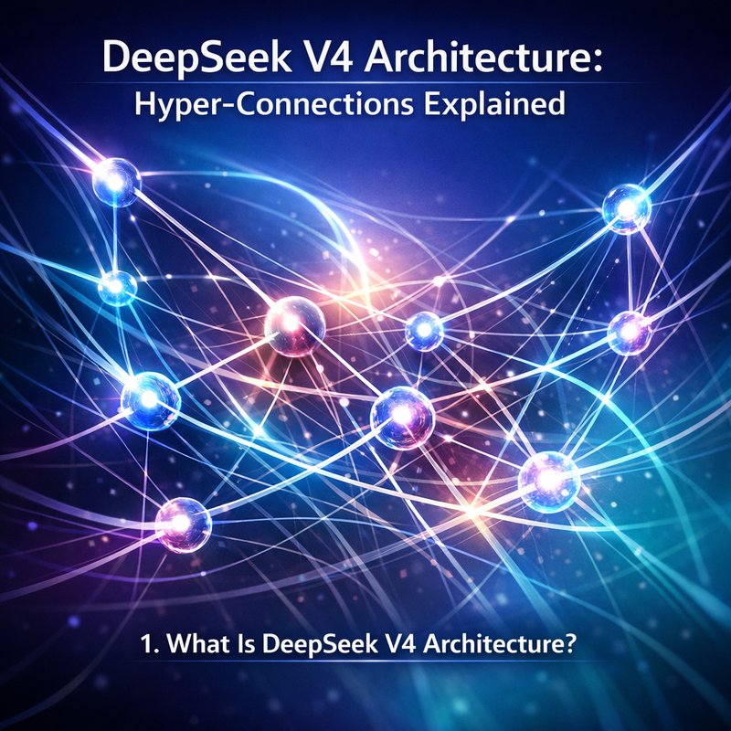 DeepSeek V4 architecture diagram showing manifold‑constrained hyper‑connections