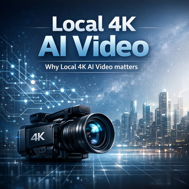 Local 4K AI video example showing a desktop with GPU and 4K footage
