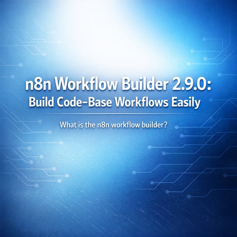 n8n workflow builder 2.9.0 code‑base workflow builder screenshot