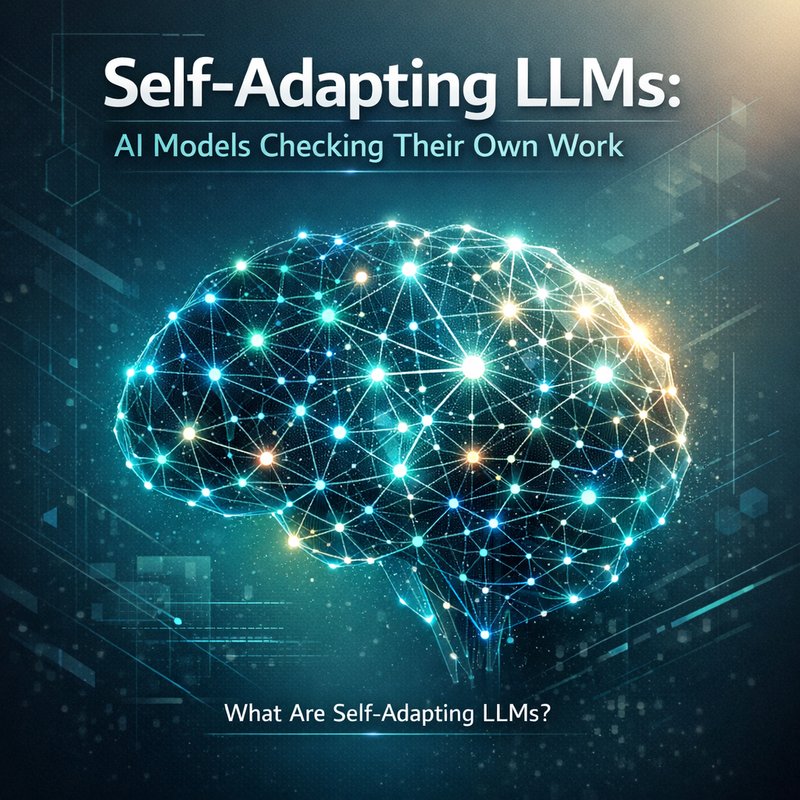 Self‑adapting LLMs concept illustration