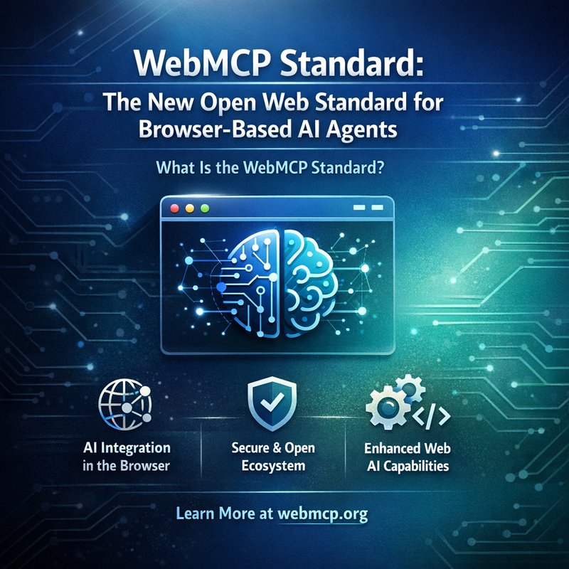 WebMCP Standard interface showing typed function calls