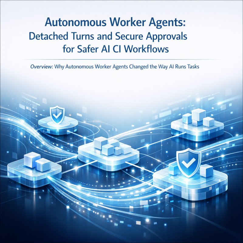 Autonomous Worker Agents: Detached Turns and Secure Approvals for Safer AI CI Workflows