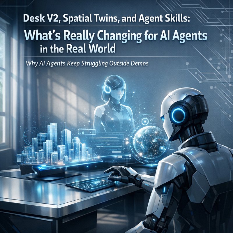 Desk V2, Spatial Twins, and Agent Skills: What’s Really Changing for AI Agents in the Real World