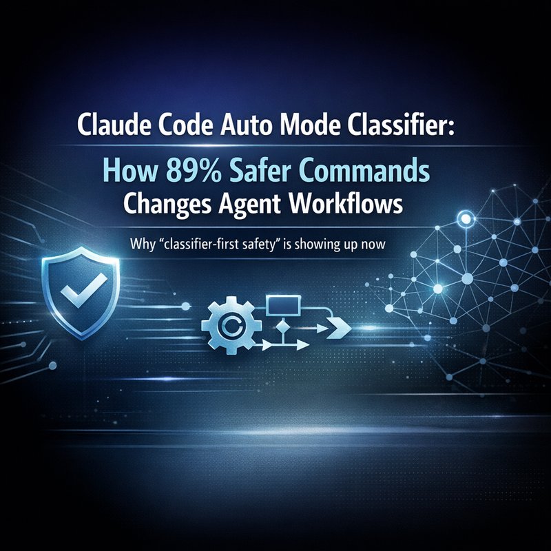 Claude Code Auto Mode classifier showing 89 percent safer command detection preview