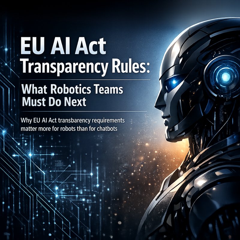 EU AI Act transparency requirements robotics team pipeline mapping checklist banner