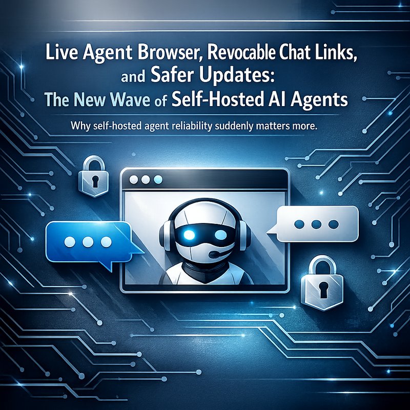 live agent browser automation revocable chat links clean update recovery self hosted agent web ui watch and revoke access