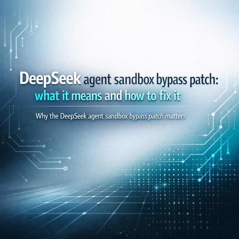DeepSeek agent sandbox bypass patch security checklist and verified sandbox boundaries for AI agents
