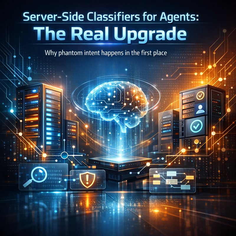 server-side classifiers for agents status routing pipeline showing /status and tool execution flow