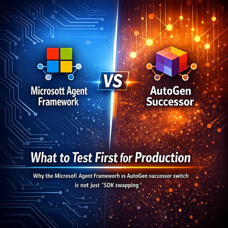 Microsoft Agent Framework vs AutoGen successor production testing plan with tool call checks and rollout safety