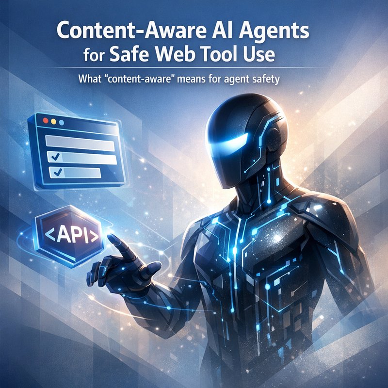 Content-Aware AI Agents for Safe Web Tool Use